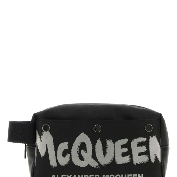 Alexander McQueen Accessories? Alexander Mcqueen Men Black Fabric Mcqueen Graffiti Beauty Case Premium Everyday Designer Accessory