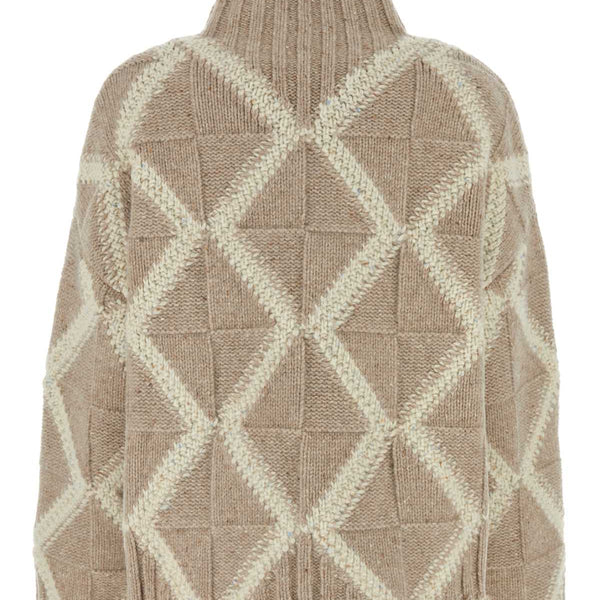 Bottega Veneta Sweaters? Bottega Veneta Women Embroidered Wool Sweater Luxury Designer Knit Sweater