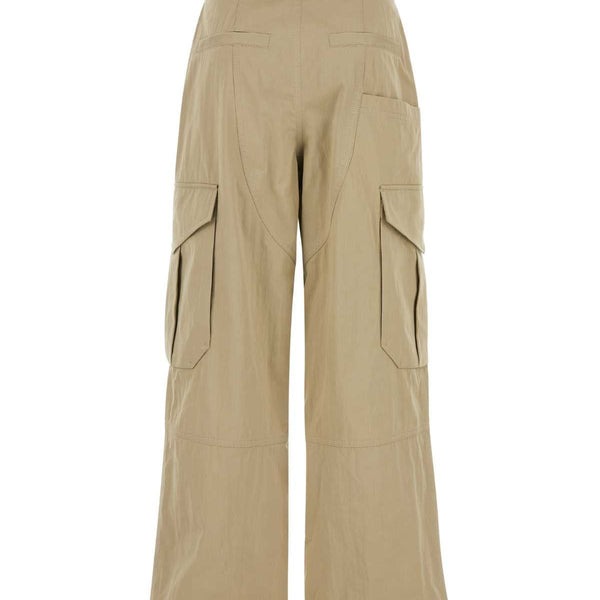 Bottega Veneta Pants? Bottega Veneta Women Cappuccino Cotton Blend Cargo Pant Premium Designer Casual Trousers