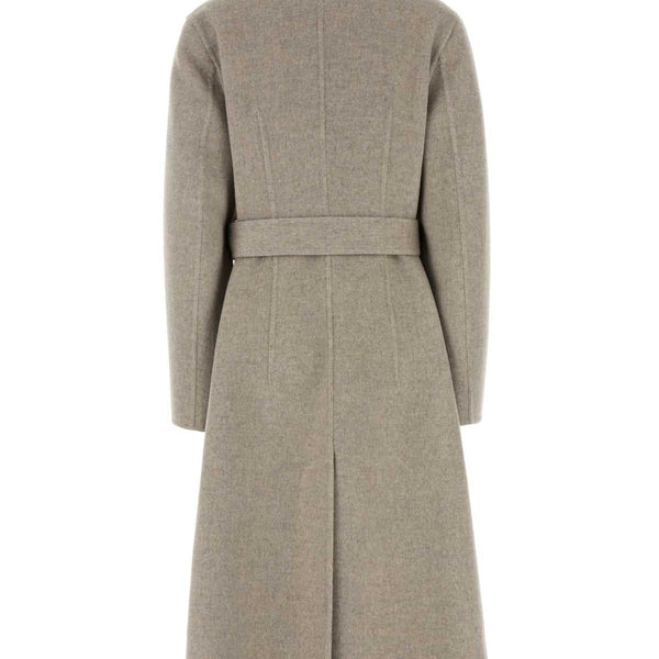 Bottega Veneta Jackets? Bottega Veneta Women Dove Grey Cashmere Coat Premium Casual Designer Jacket