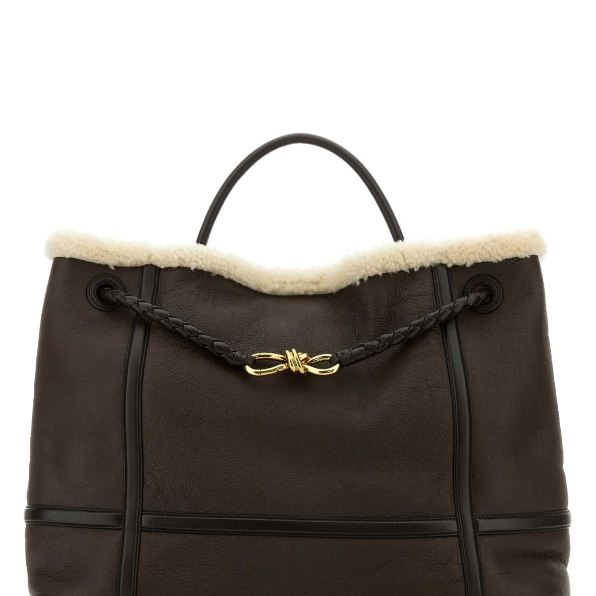 Bottega Veneta Bags? Bottega Veneta Women Brown Leather Large Andiamo Handbag Luxury Designer Leather Handbag