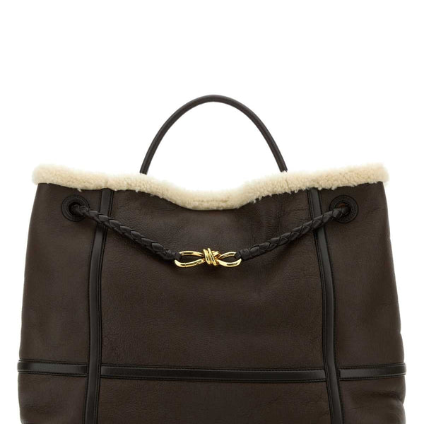 Bottega Veneta Bags? Bottega Veneta Women Brown Leather Large Andiamo Handbag Luxury Designer Leather Handbag