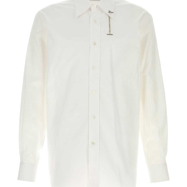 Alexander McQueen Tops? Alexander Mcqueen Men White Poplin Shirt Elegant Everyday Designer Top