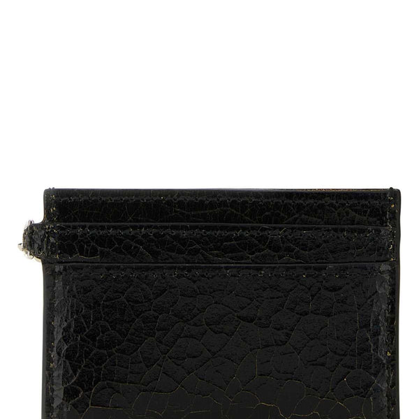 Alexander McQueen Wallets? Alexander Mcqueen Men Black Leather Card Holder Premium Leather Designer Wallet