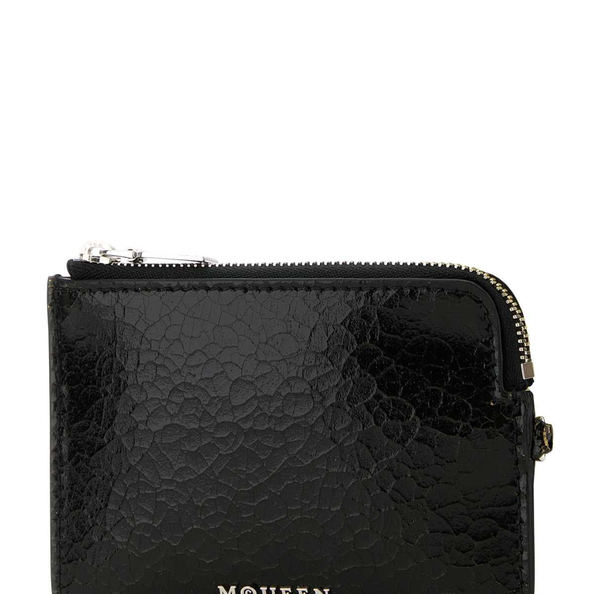 Alexander McQueen premium wallets detail and craftsmanship close-up
