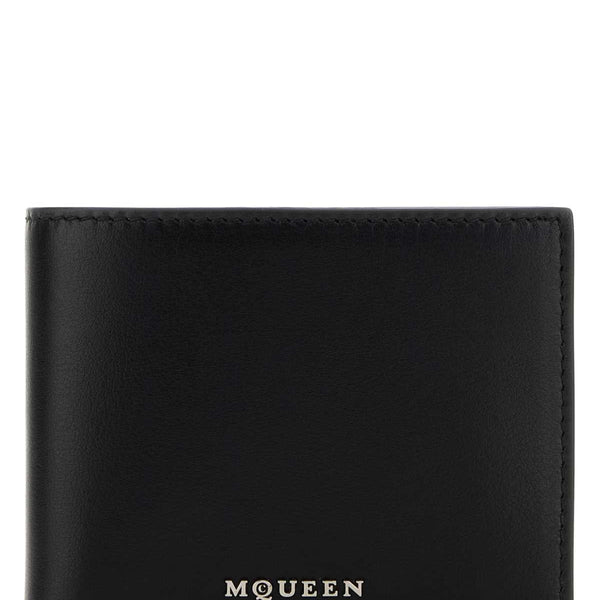 Alexander McQueen Wallets? Alexander Mcqueen Men Black Leather Wallet Compact Luxury Card Wallet