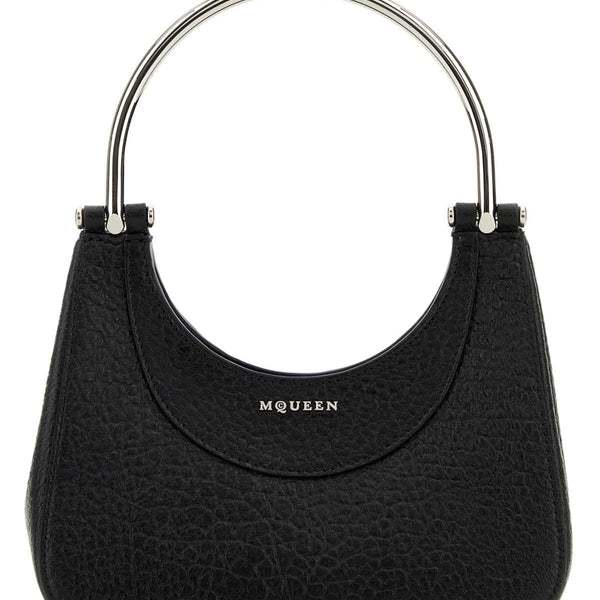Alexander McQueen Bags? Alexander Mcqueen Women Black Leather Mini Cross-Bar Handbag Premium Designer Shoulder Bag
