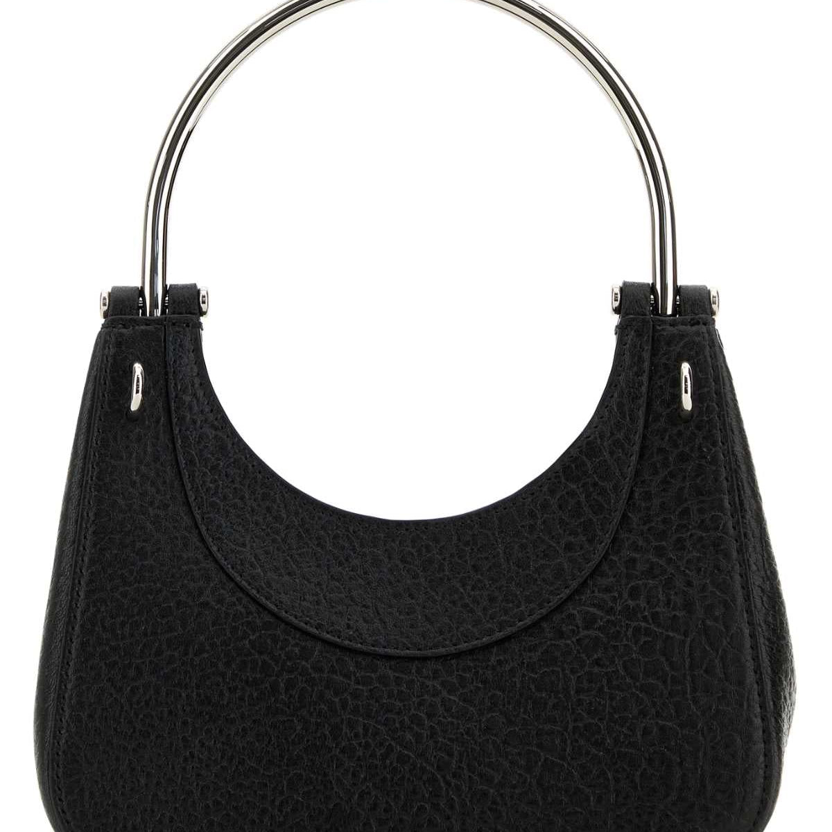 Alexander McQueen Bags? Alexander Mcqueen Women Black Leather Mini Cross-Bar Handbag Premium Designer Shoulder Bag