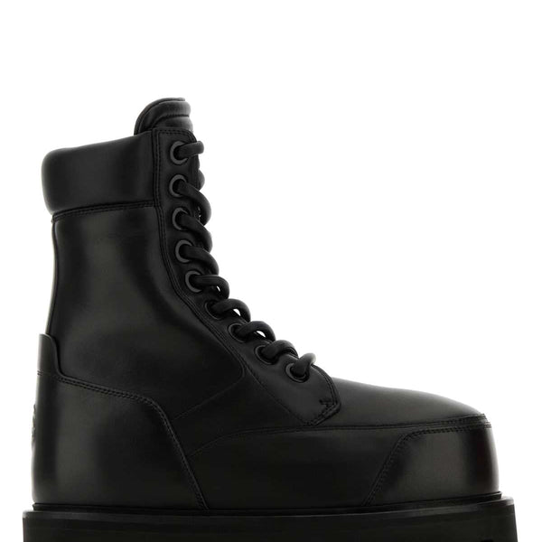 Alexander McQueen Shoes? Alexander Mcqueen Women Black Leather Ankle Boots Premium Designer Casual Shoes