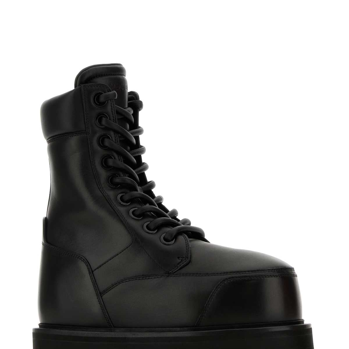Alexander McQueen Shoes? Alexander Mcqueen Women Black Leather Ankle Boots Premium Designer Casual Shoes