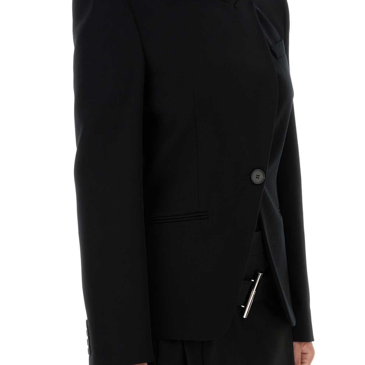 Alexander McQueen Jackets? Alexander Mcqueen Women Black Wool Blazer Stylish Everyday Designer Outerwear