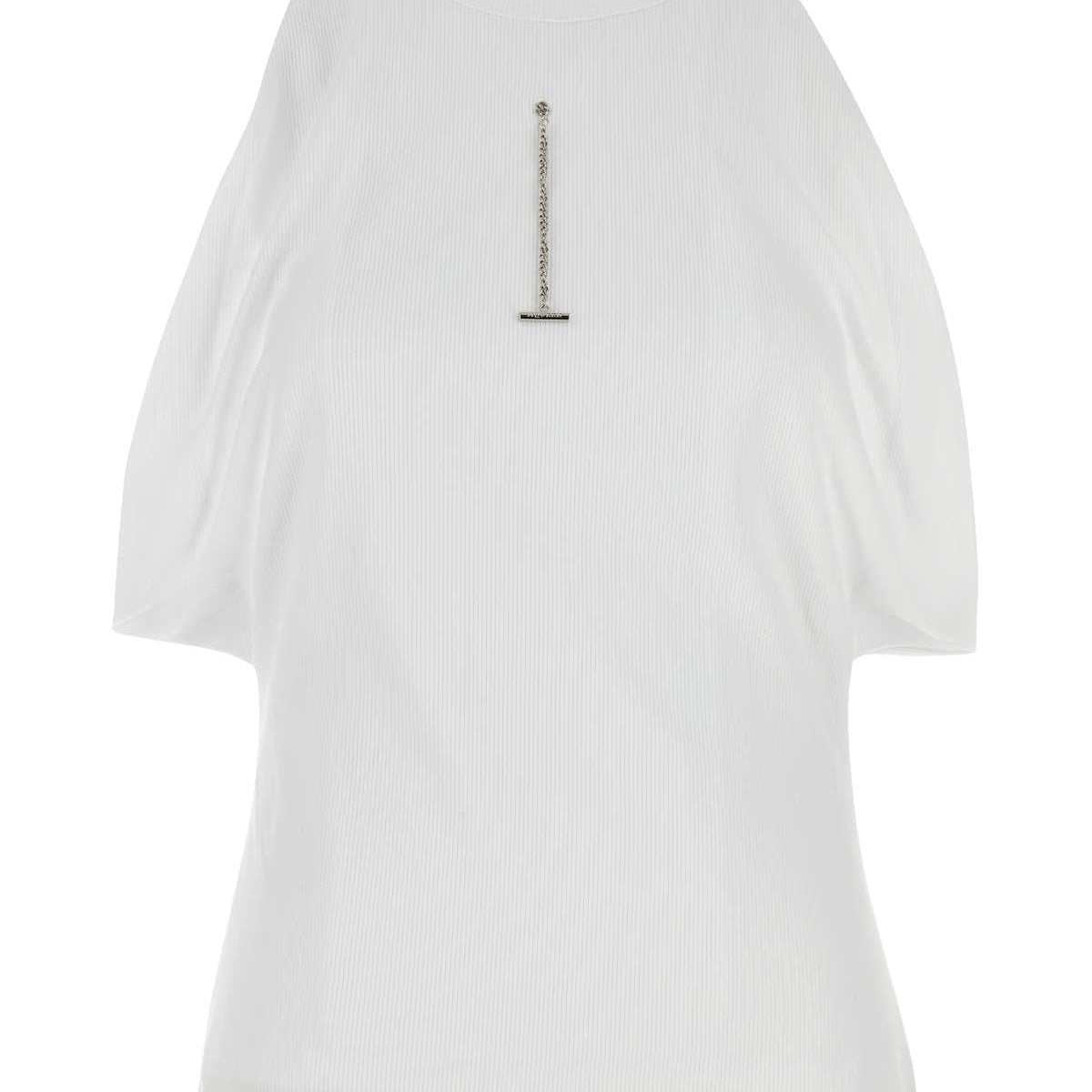 Alexander McQueen Tops? Alexander Mcqueen Women White Stretch Cotton Top Premium Designer Casual Top