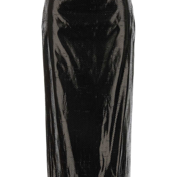 Alexander McQueen Skirts? Alexander Mcqueen Women Black Canvas Skirt Elegant Designer Casual Skirt