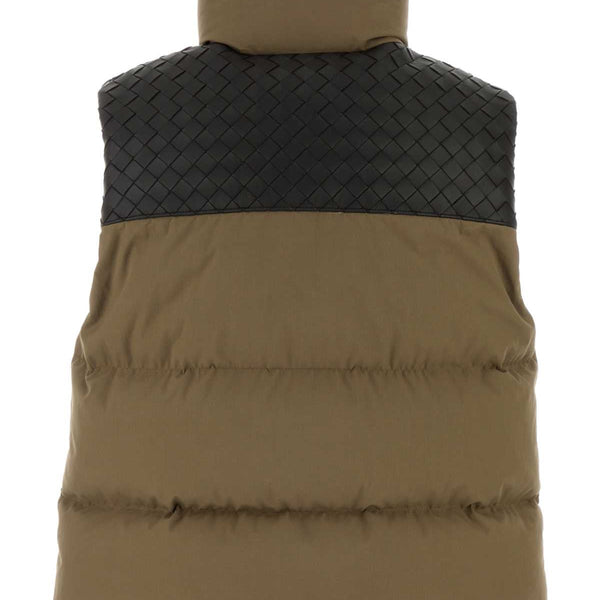 Bottega Veneta Vests? Bottega Veneta Women Khaki Cotton Padded Vest Premium Designer Layering Vest