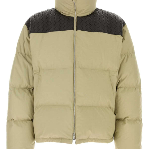 Bottega Veneta Jackets? Bottega Veneta Men Beige Poplin Down Jacket Luxury Designer Outerwear Jacket