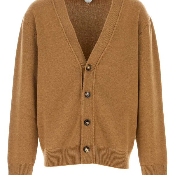 Bottega Veneta Sweaters? Bottega Veneta Men Camel Stretch Cashmere Blend Cardigan Luxury Designer Knit Sweater