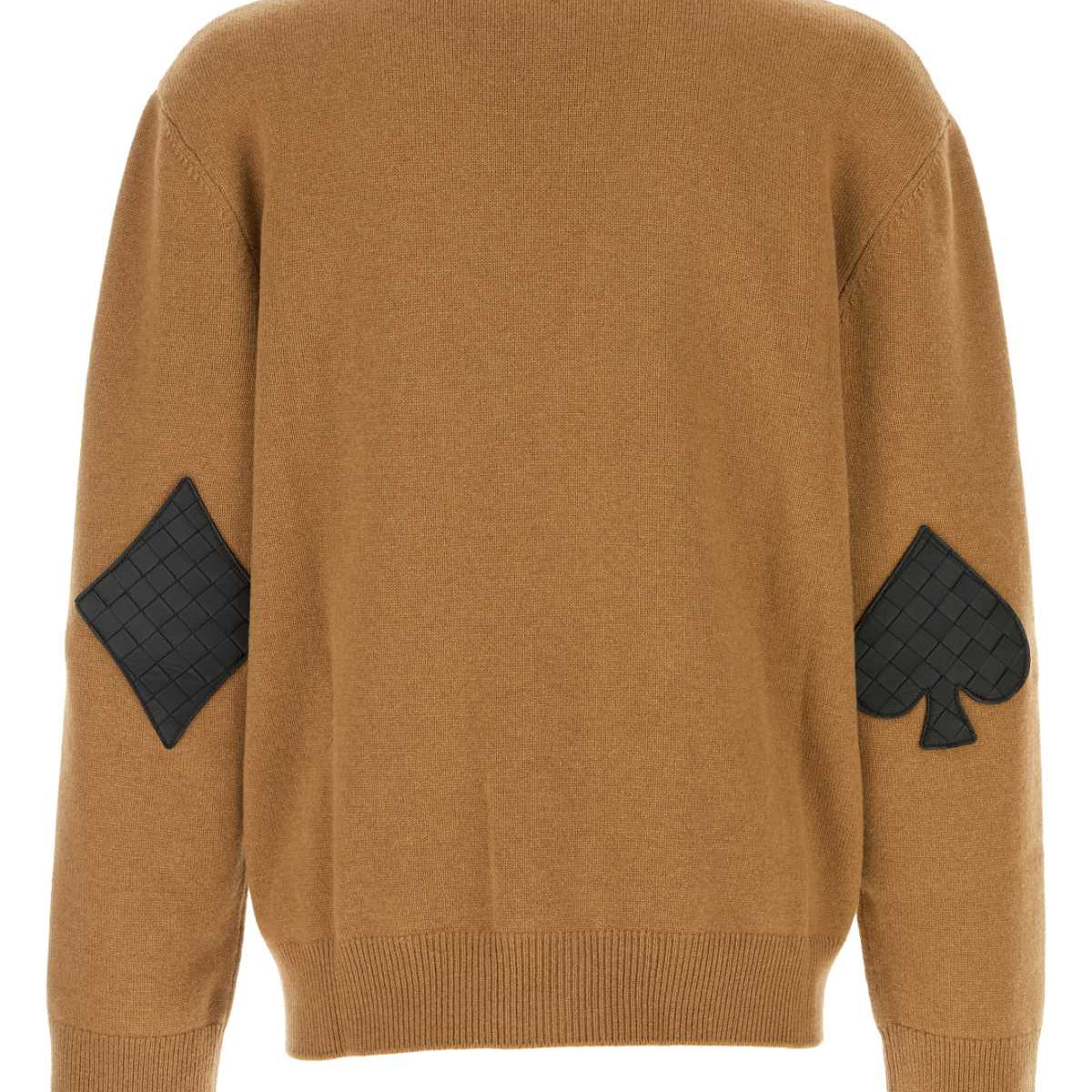 Bottega Veneta Sweaters? Bottega Veneta Men Camel Stretch Cashmere Blend Cardigan Luxury Designer Knit Sweater