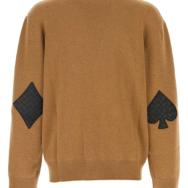 Bottega Veneta Sweaters? Bottega Veneta Men Camel Stretch Cashmere Blend Cardigan Luxury Designer Knit Sweater