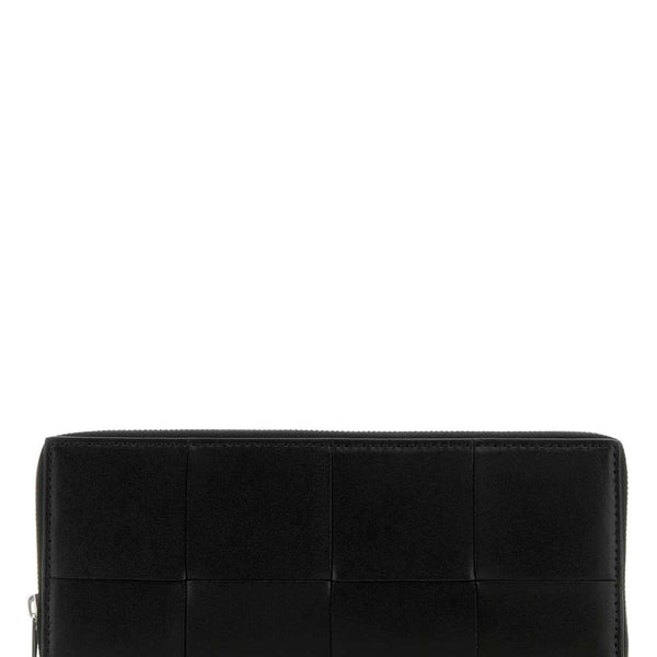 Bottega Veneta Wallets? Bottega Veneta Men Black Leather Intrecciato Wallet Elegant Everyday Leather Wallet