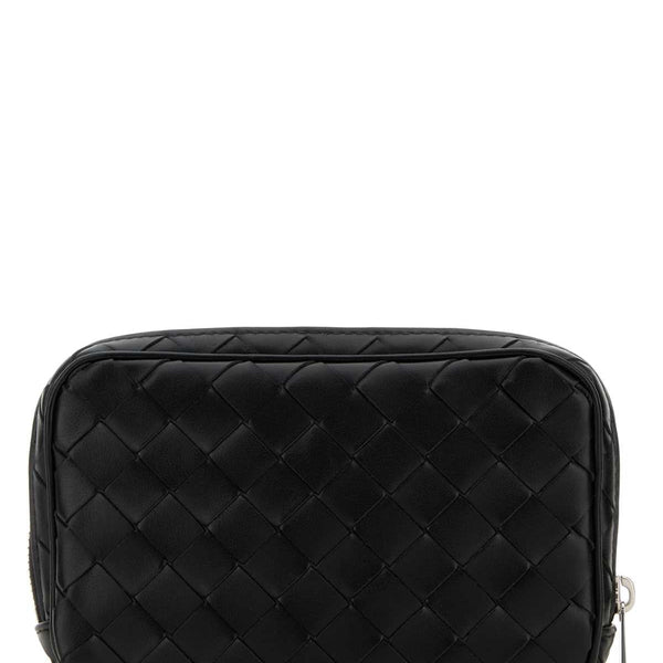 Bottega Veneta Accessories? Bottega Veneta Men Black Leather Small Intrecciato Beauty Case Luxury Designer Fashion Accessory