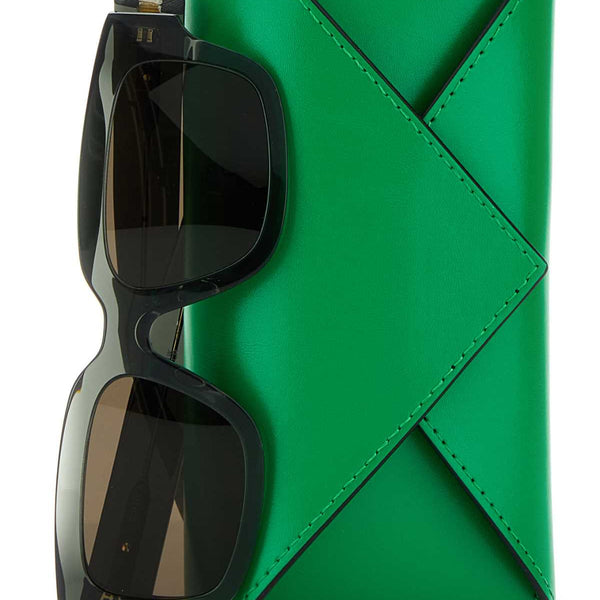 Bottega Veneta Sunglasses? Bottega Veneta Women Dark Green Acetate Ultrathin Sunglasses Premium Fashion Designer Sunglasses