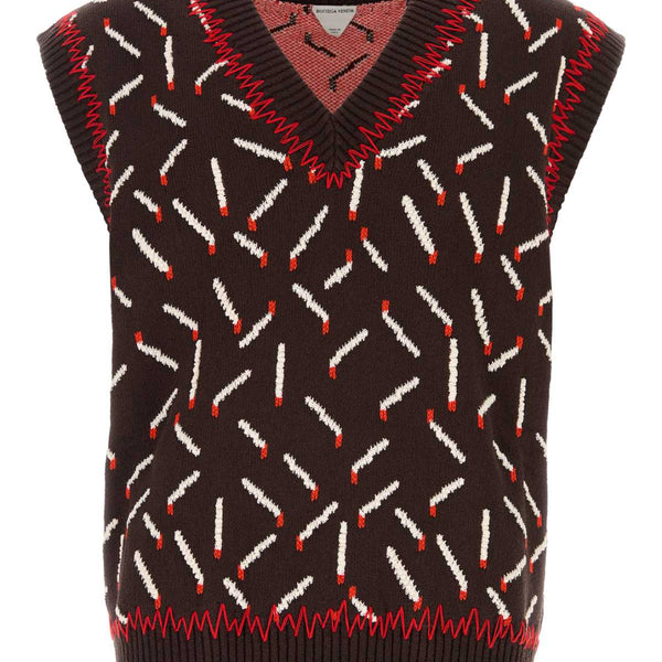 Bottega Veneta Vests? Bottega Veneta Men Embroidered Jacquard Vest Luxury Casual Designer Gilet