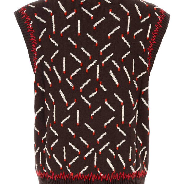Bottega Veneta Vests? Bottega Veneta Men Embroidered Jacquard Vest Luxury Casual Designer Gilet