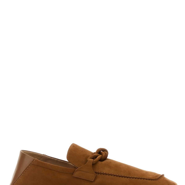 Bottega Veneta Shoes - Bottega Veneta Men Camel Suede Daddy Loafers Comfortable Everyday Designer Shoes