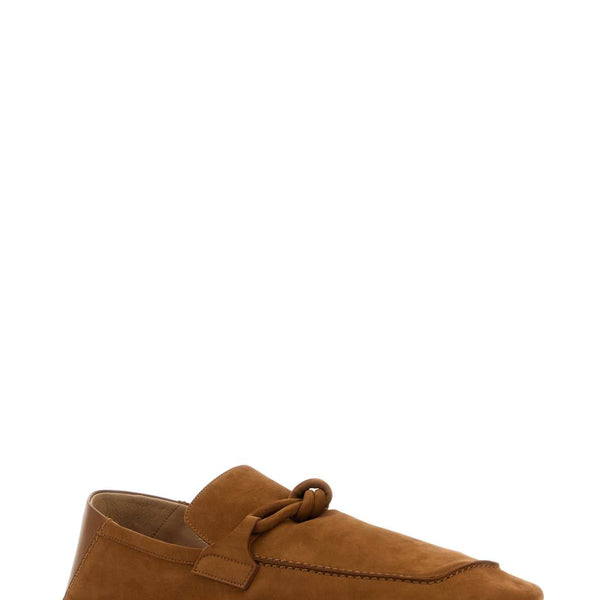 Bottega Veneta Shoes Bottega Veneta Men Camel Suede Daddy Loafers Premium Designer Casual Shoes