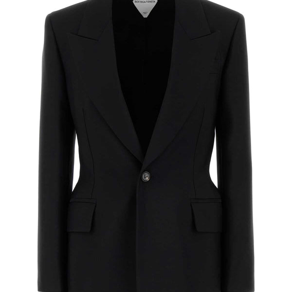 Bottega Veneta Jackets? Bottega Veneta Women Black Wool Blazer Luxury Designer Outerwear Jacket