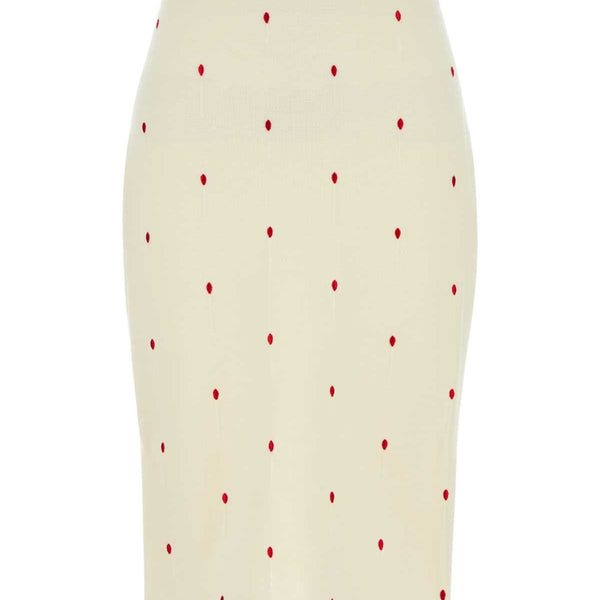 Bottega Veneta Skirts? Bottega Veneta Women Embroidered Cotton Blend Skirt Chic Everyday Designer Skirt