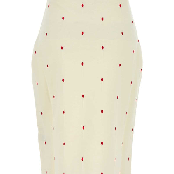 Bottega Veneta Skirts? Bottega Veneta Women Embroidered Cotton Blend Skirt Chic Everyday Designer Skirt