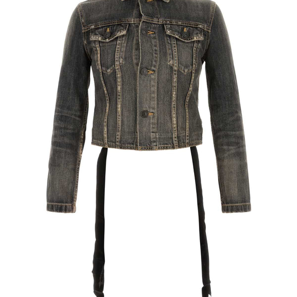 Balenciaga Jackets? Balenciaga Women Black Denim Jacket Luxury Designer Outerwear Jacket