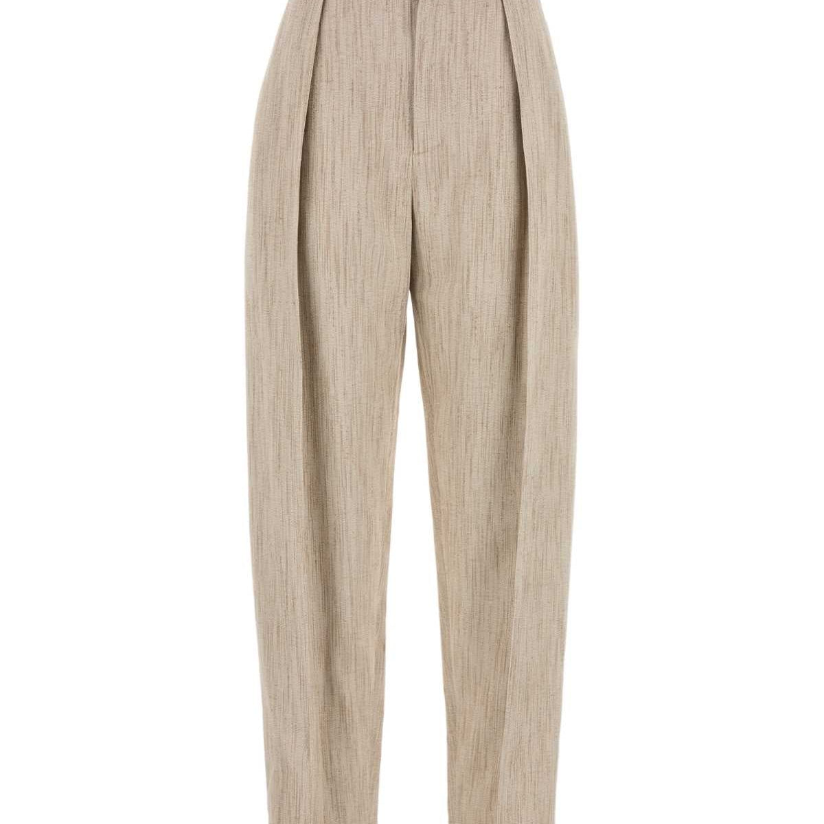 Bottega Veneta Pants? Bottega Veneta Women Melange Beige Viscosa Blend Pant Tailored Everyday Designer Pants