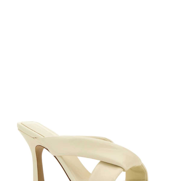 Bottega Veneta Accessories? Bottega Veneta Women Ivory Leather Riva Mules Luxury Designer Fashion Accessory