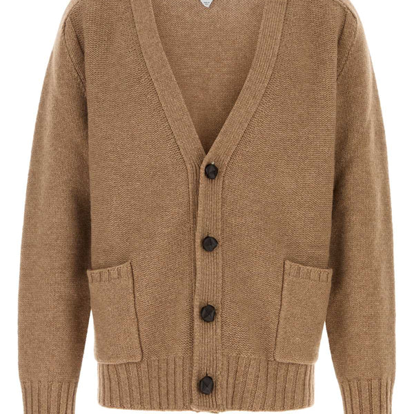 Bottega Veneta Sweaters? Bottega Veneta Men Biscuit Wool Cardigan Premium Casual Designer Knitwear