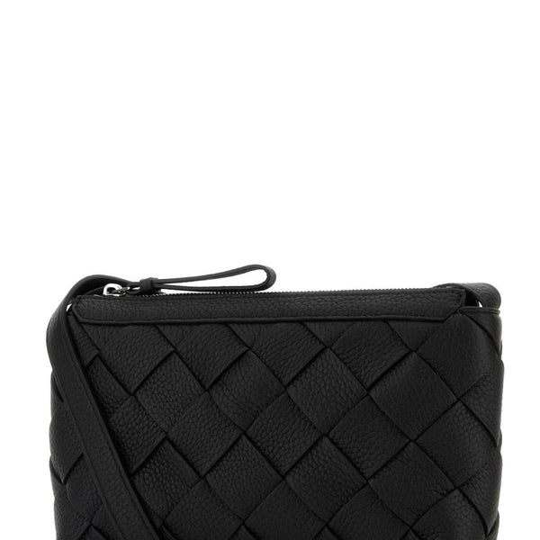 Bottega Veneta Bags? Bottega Veneta Men Black Leather Diago Crossbody Bag Elegant Everyday Designer Handbag