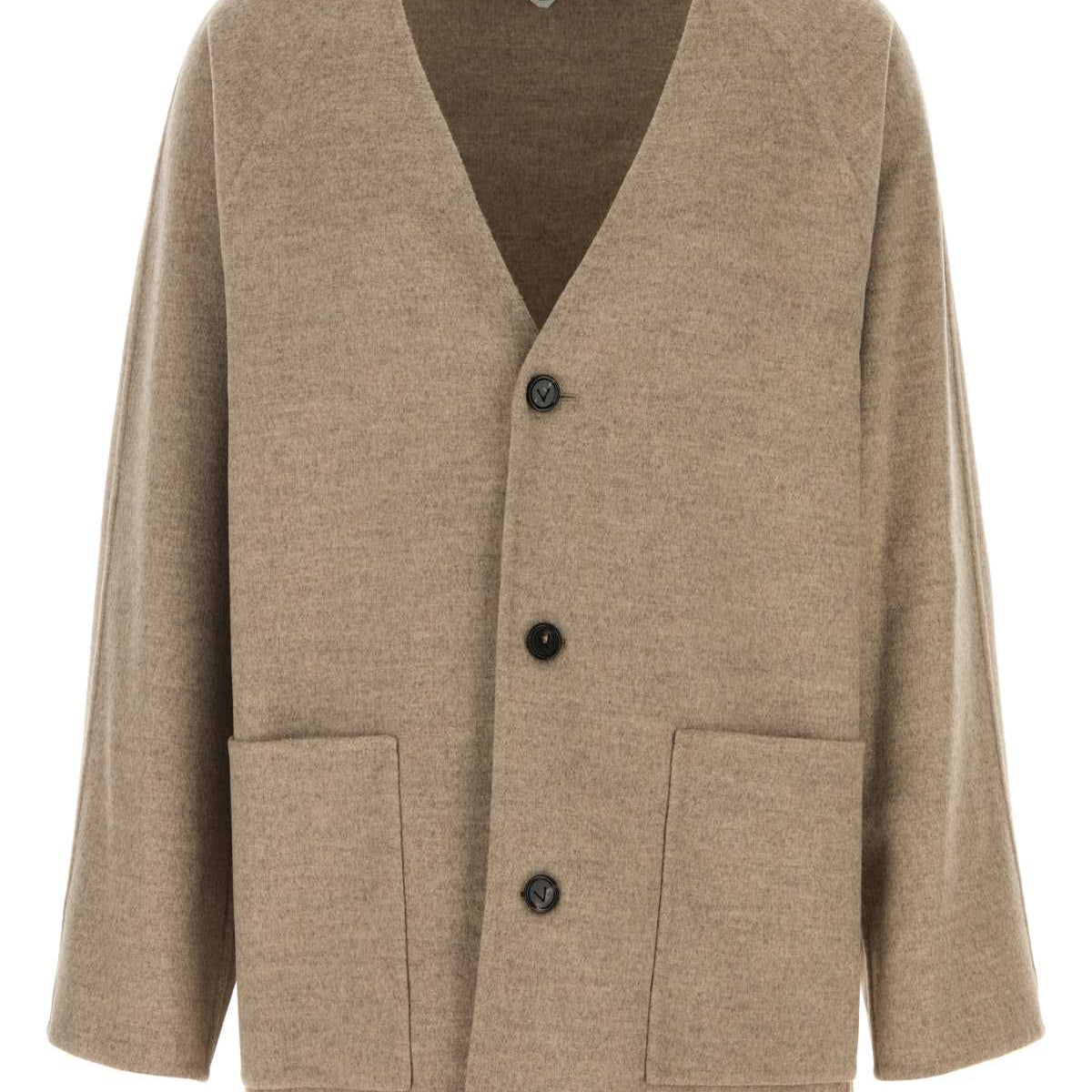 Bottega Veneta Sweaters? Bottega Veneta Men Dove Grey Wool Blend Cardigan Premium Casual Designer Knitwear