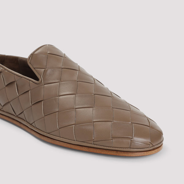 Close-up of Bottega Veneta athletic hardware and fine stitching