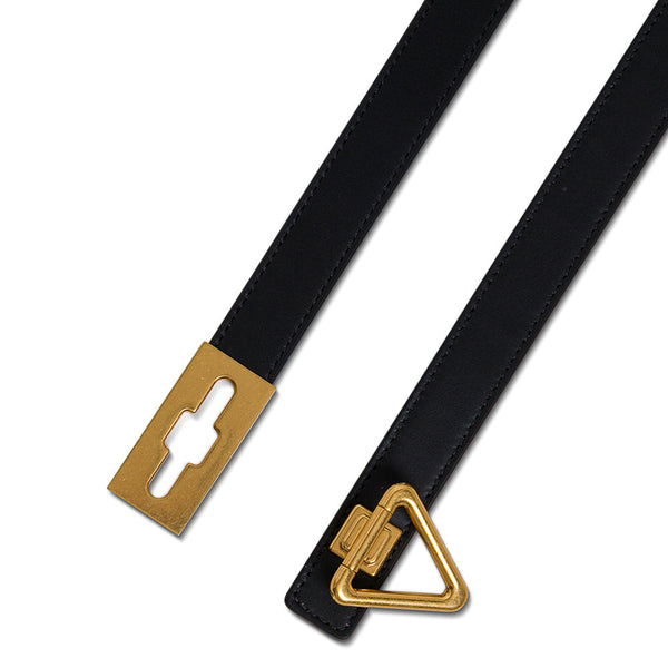 Bottega Veneta Belts? Bottega Veneta Women Blacktriangular Belt In Leather Woman Classic Everyday Designer Belt