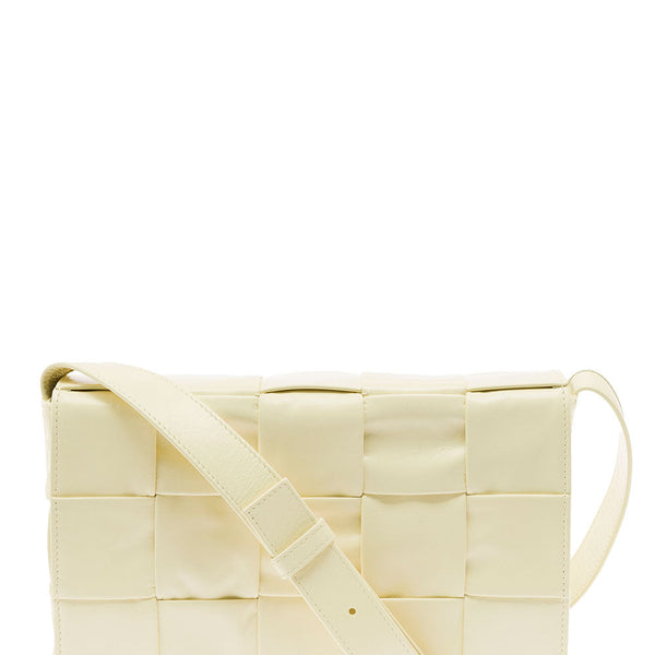 Bottega Veneta Bags? Bottega Veneta Men 'Candy Cassette' White Mini Shoulder Bag Intreccio Design In Leather Man Elegant Everyday Designer Handbag