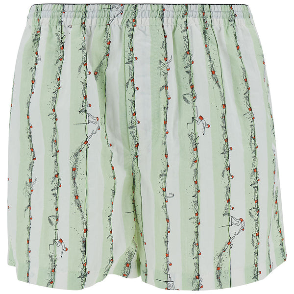 Bottega Veneta Shorts? Bottega Veneta Men Green Shorts With All-Over Divers Print In Polyamide Man Premium Designer Casual Shorts