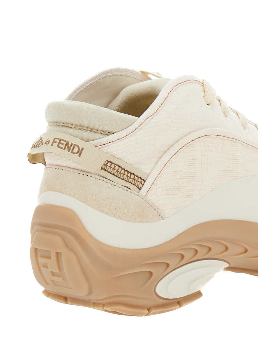 Close-up of Fendi athletic hardware and fine stitching