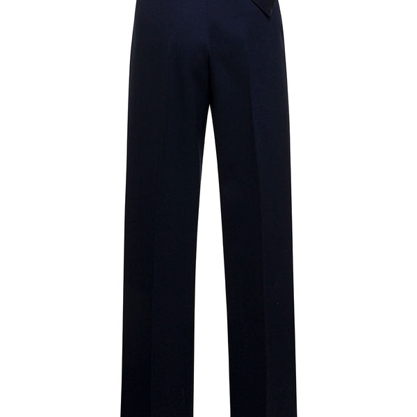 Bottega Veneta Pants? Bottega Veneta Women Blue Tailored Pants In Wool Woman Premium Designer Casual Trousers