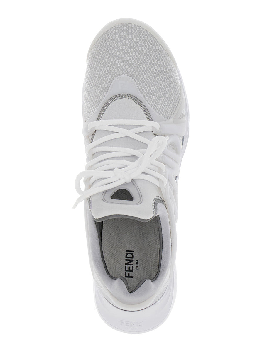 Close-up of Fendi athletic hardware and fine stitching