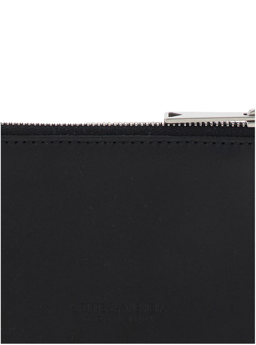 Bottega Veneta Accessories? Bottega Veneta Men Black Card-Holder With Intreccio Motif In Leather Man Premium Everyday Designer Accessory