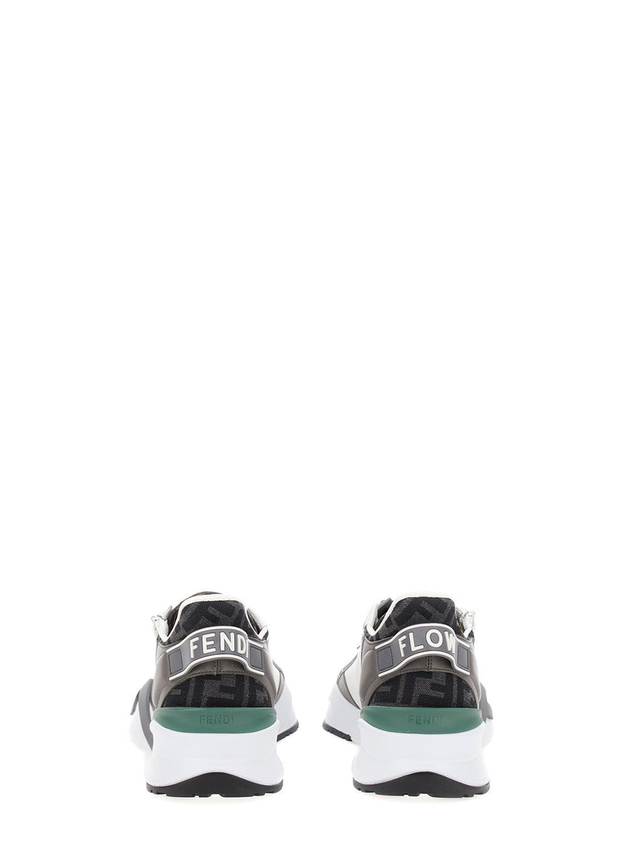 Close-up of Fendi athletic hardware and fine stitching