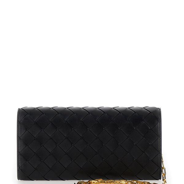 Close-up of Bottega Veneta cross body bags hardware and fine stitching
