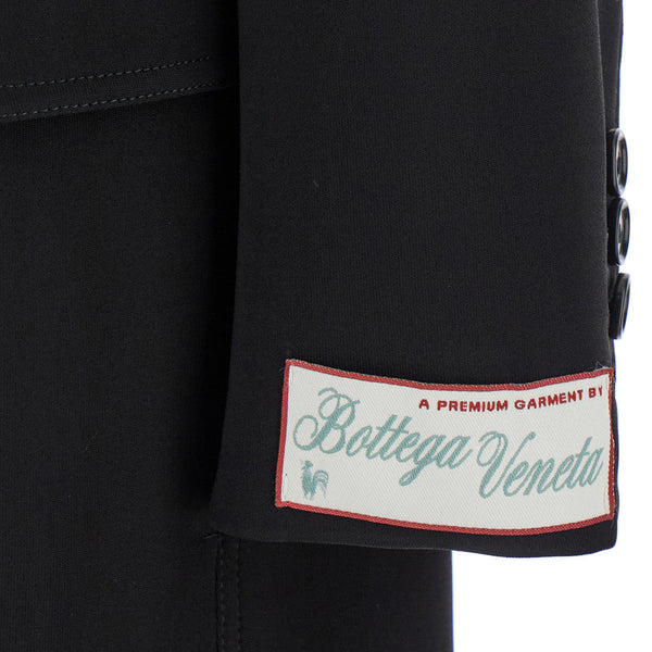 Bottega Veneta Jackets? Bottega Veneta Women Black Coat With Notched Revers In Rayon Woman Premium Casual Designer Jacket