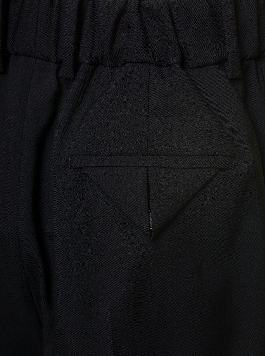 Bottega Veneta Pants? Bottega Veneta Women Black Straight Trousers With Coulisse At Waistline In Wool Twill Woman Premium Designer Casual Trousers